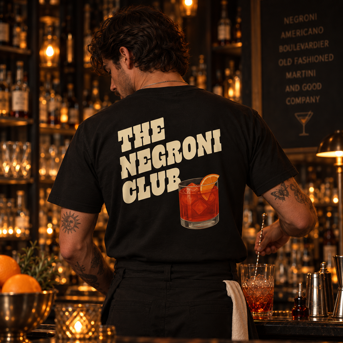 The Negroni Club T-Shirt by DropInkStudio