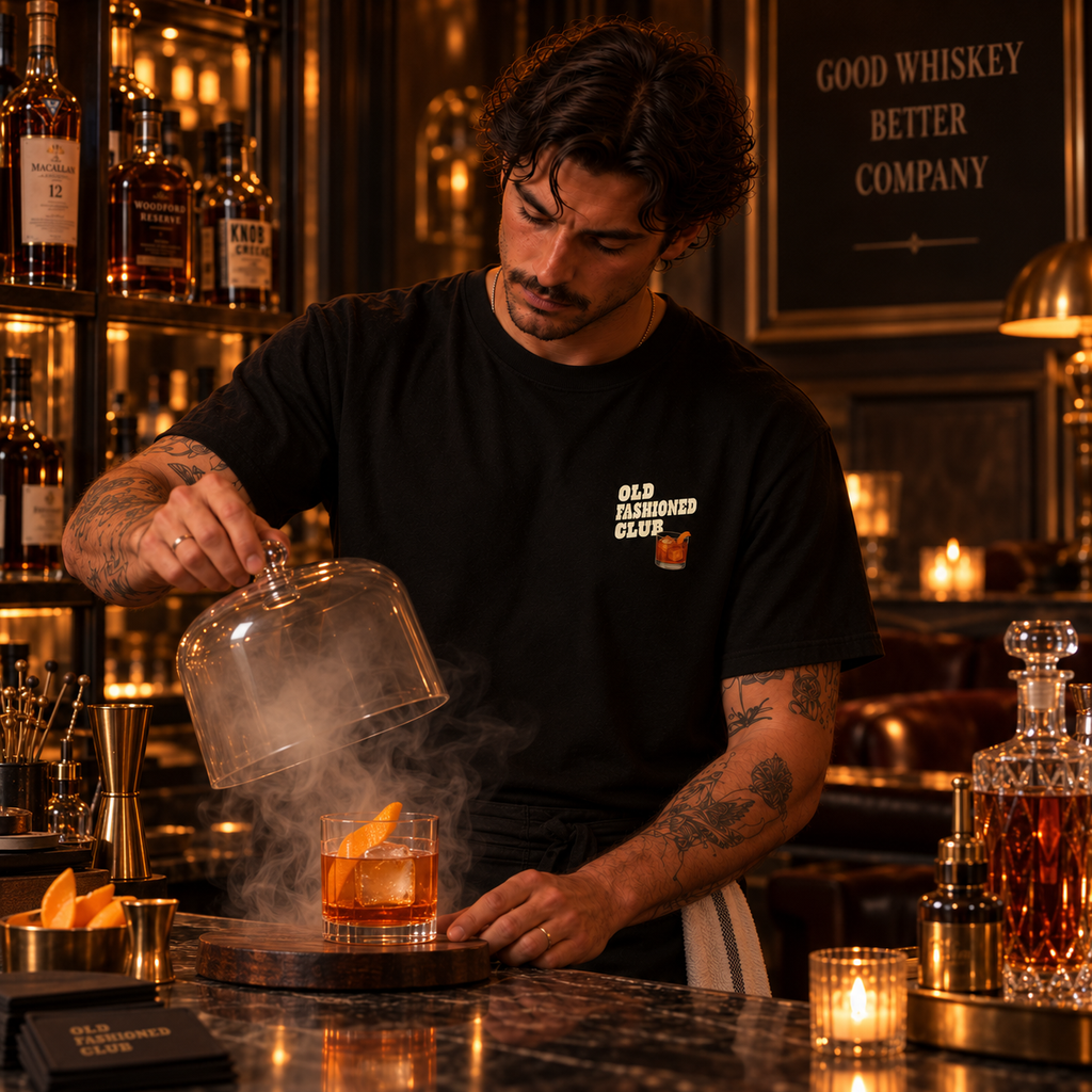 Old Fashioned Club T-Shirt, Old Fashioned inspired design by DropInkStudio