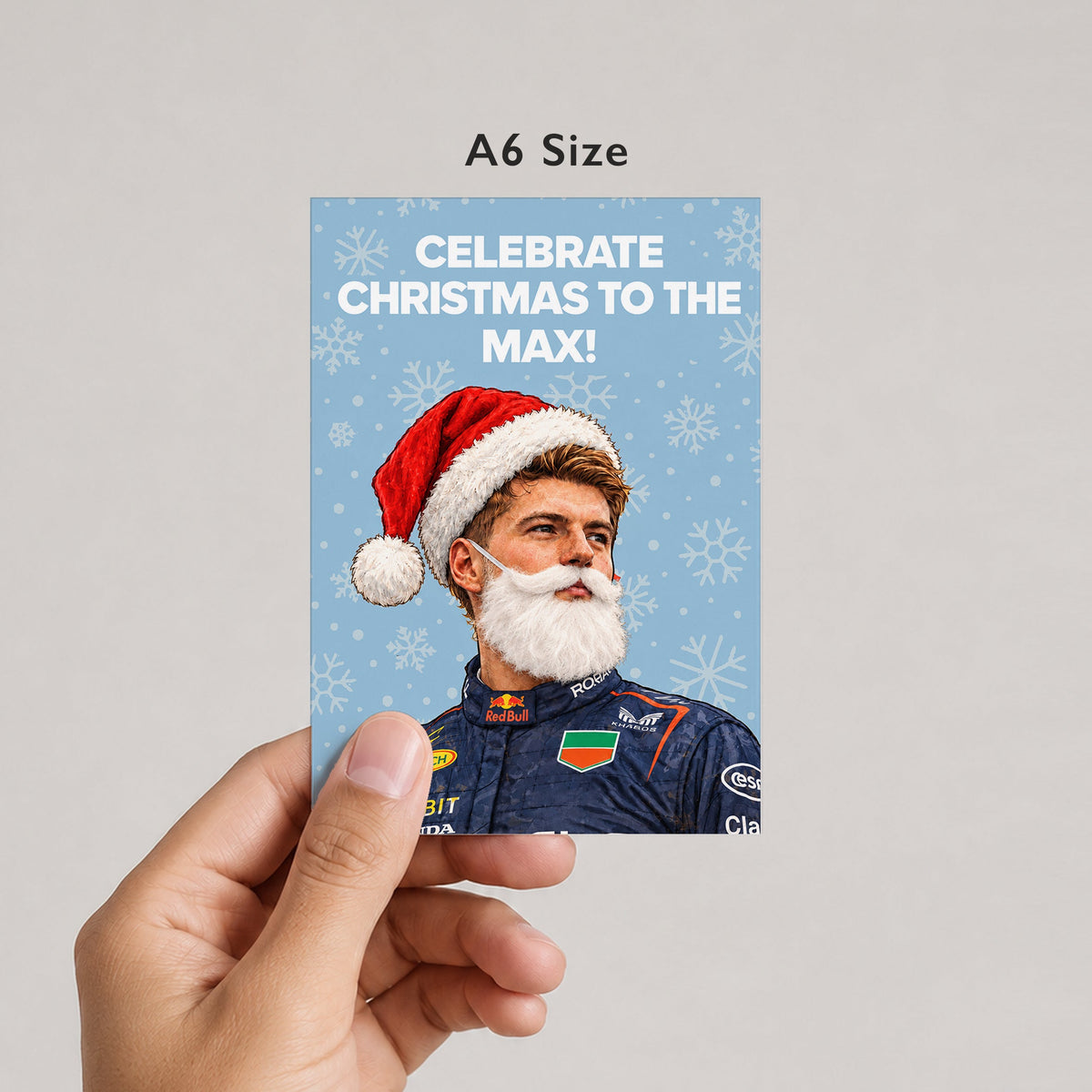 Celebrate Christmas To The Max! Max Verstappen Christmas Card by DropInkStudio