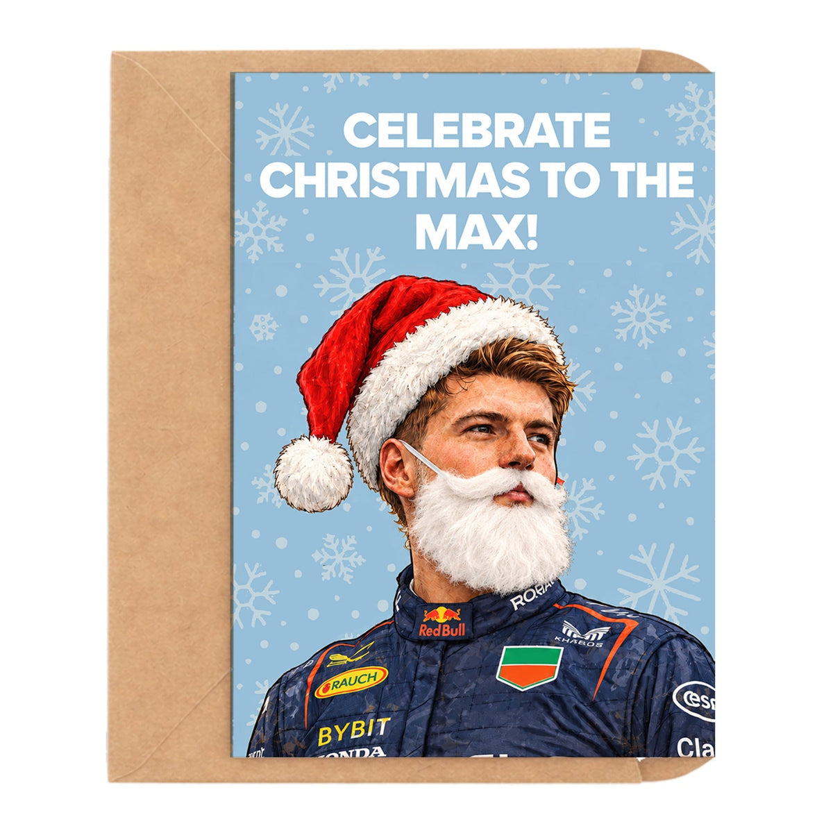 Celebrate Christmas To The Max! Max Verstappen Christmas Card by DropInkStudio