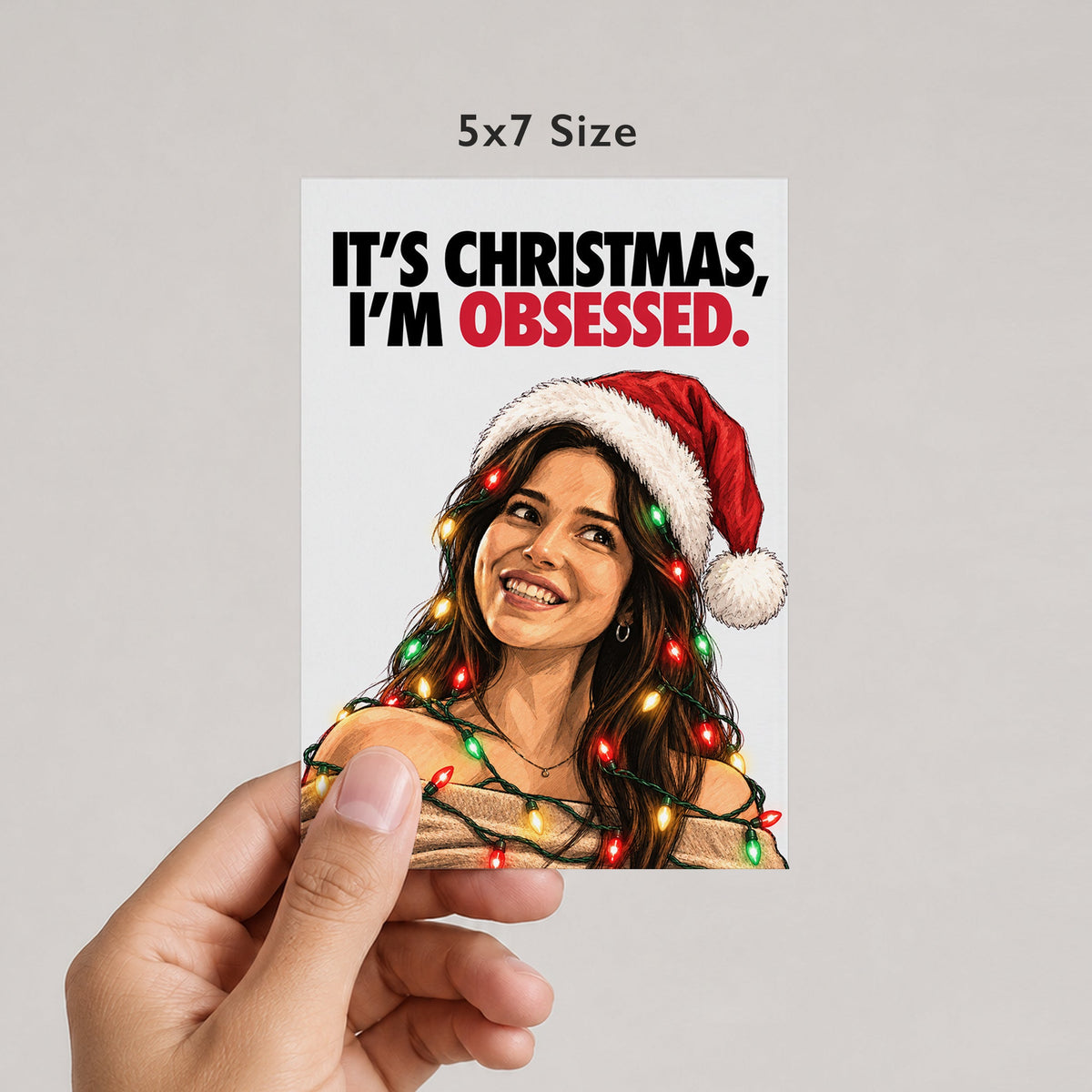 It's Christmas, I'm Obsessed! Obsession Christmas Card, Obsession inspired design by DropInkStudio