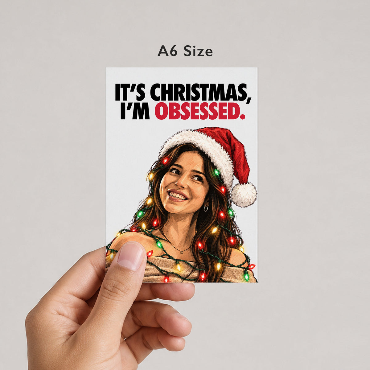 It's Christmas, I'm Obsessed! Obsession Christmas Card, Obsession inspired design by DropInkStudio