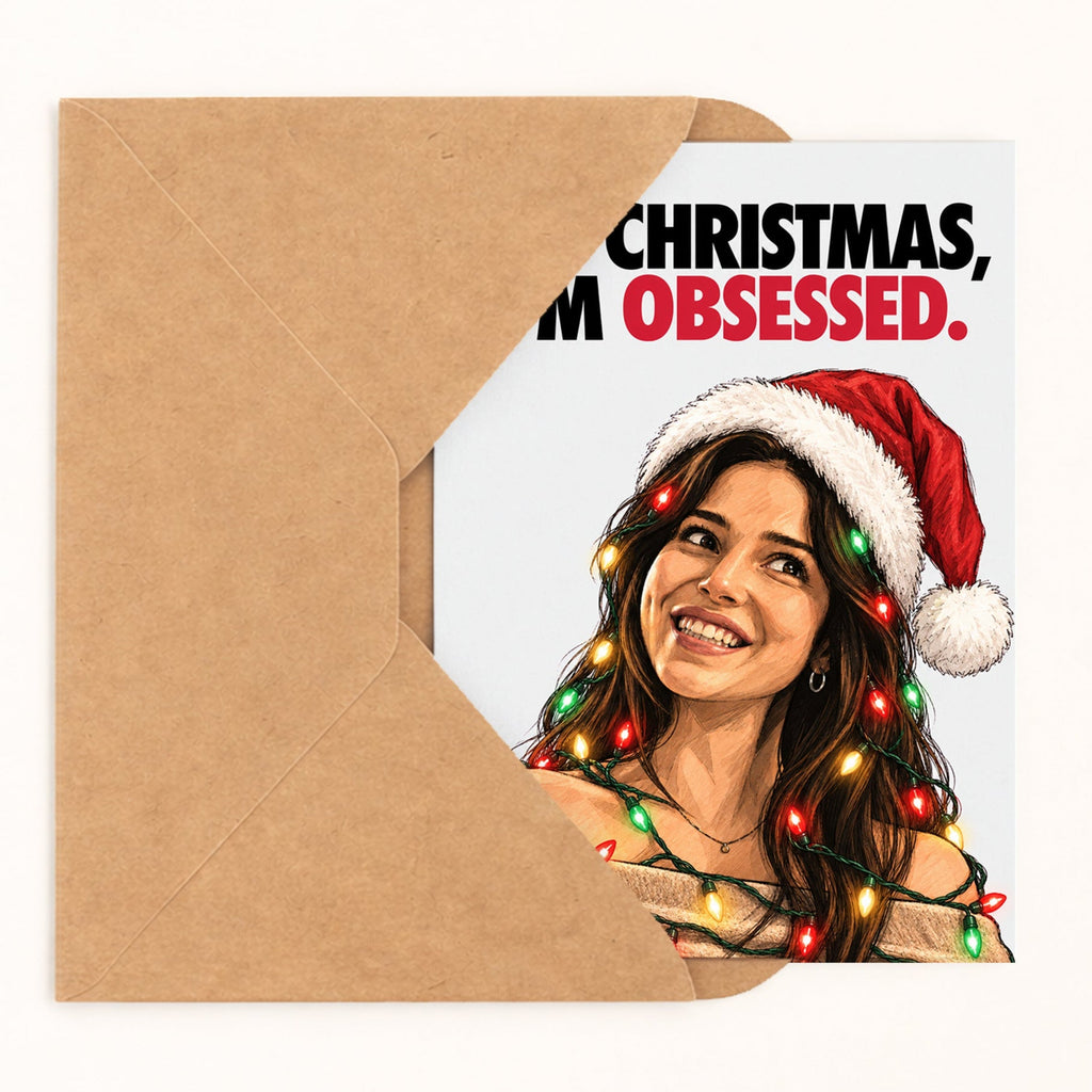 It's Christmas, I'm Obsessed! Obsession Christmas Card, Obsession inspired design by DropInkStudio