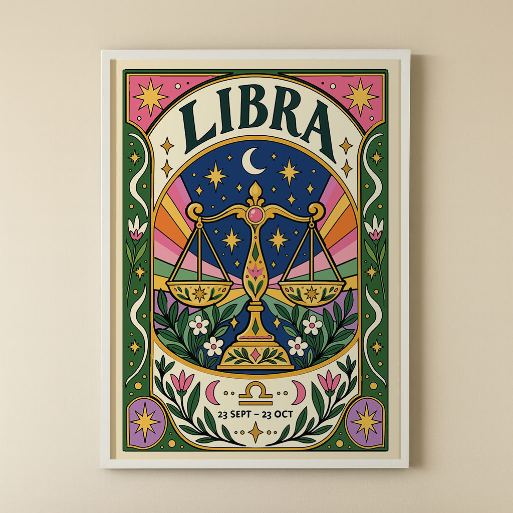 Libra Zodiac Art Print