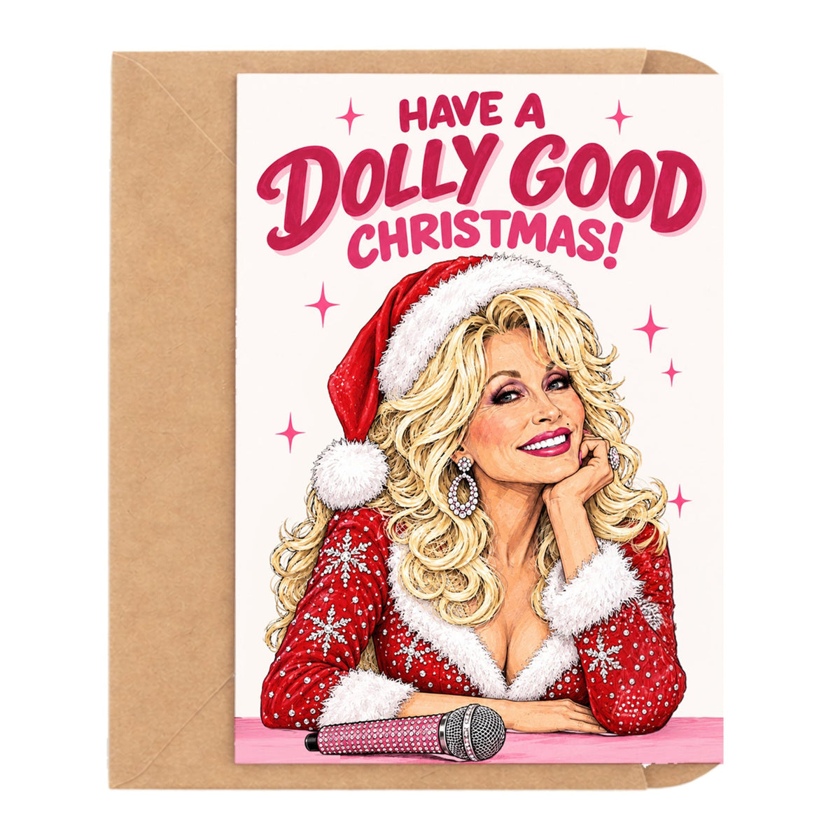 Have A Dolly Good Christmas! Dolly Parton Christmas Card by DropInkStudio