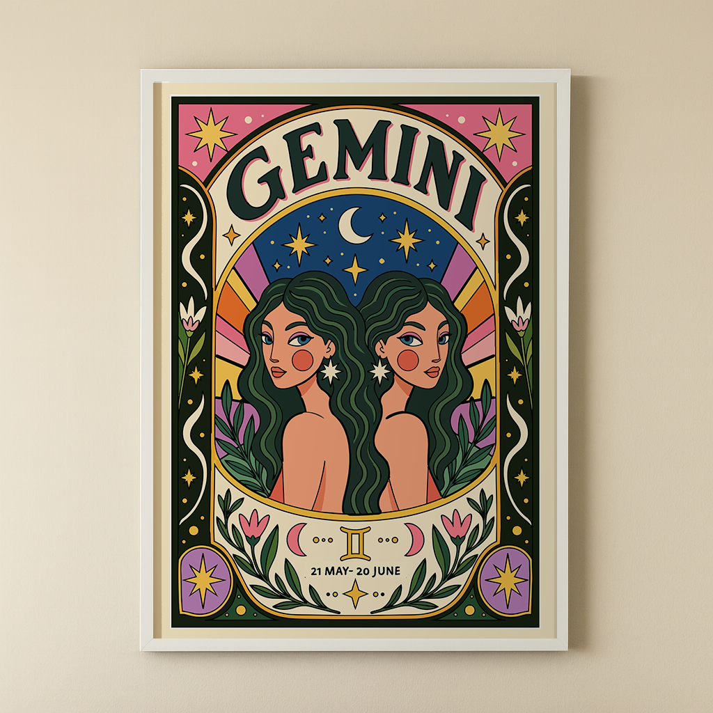 Gemini Zodiac Art Print
