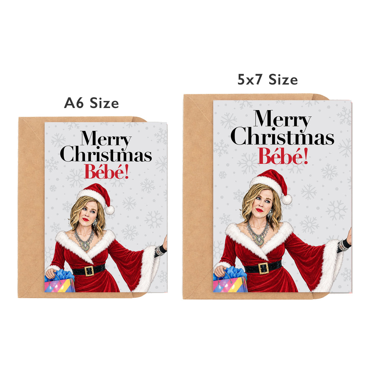 Merry Christmas Bebe! Schitt's Creek Christmas Card, Schitt's Creek inspired design by DropInkStudio