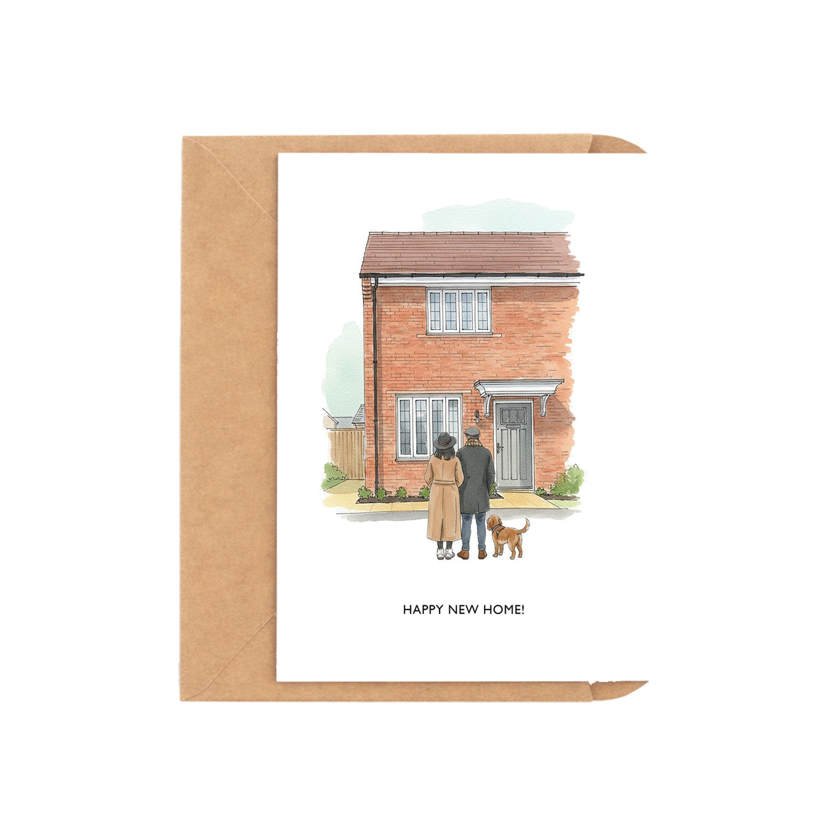Personalised New Home Portrait Card & Print | Custom House Illustration