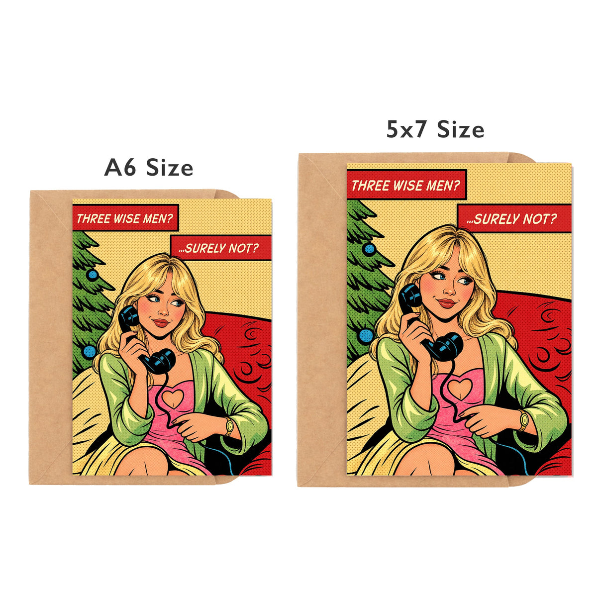 Three Wise Men? ...Surely Not? Sabrina Carpenter Christmas Card, Sabrina Carpenter inspired design by DropInkStudio