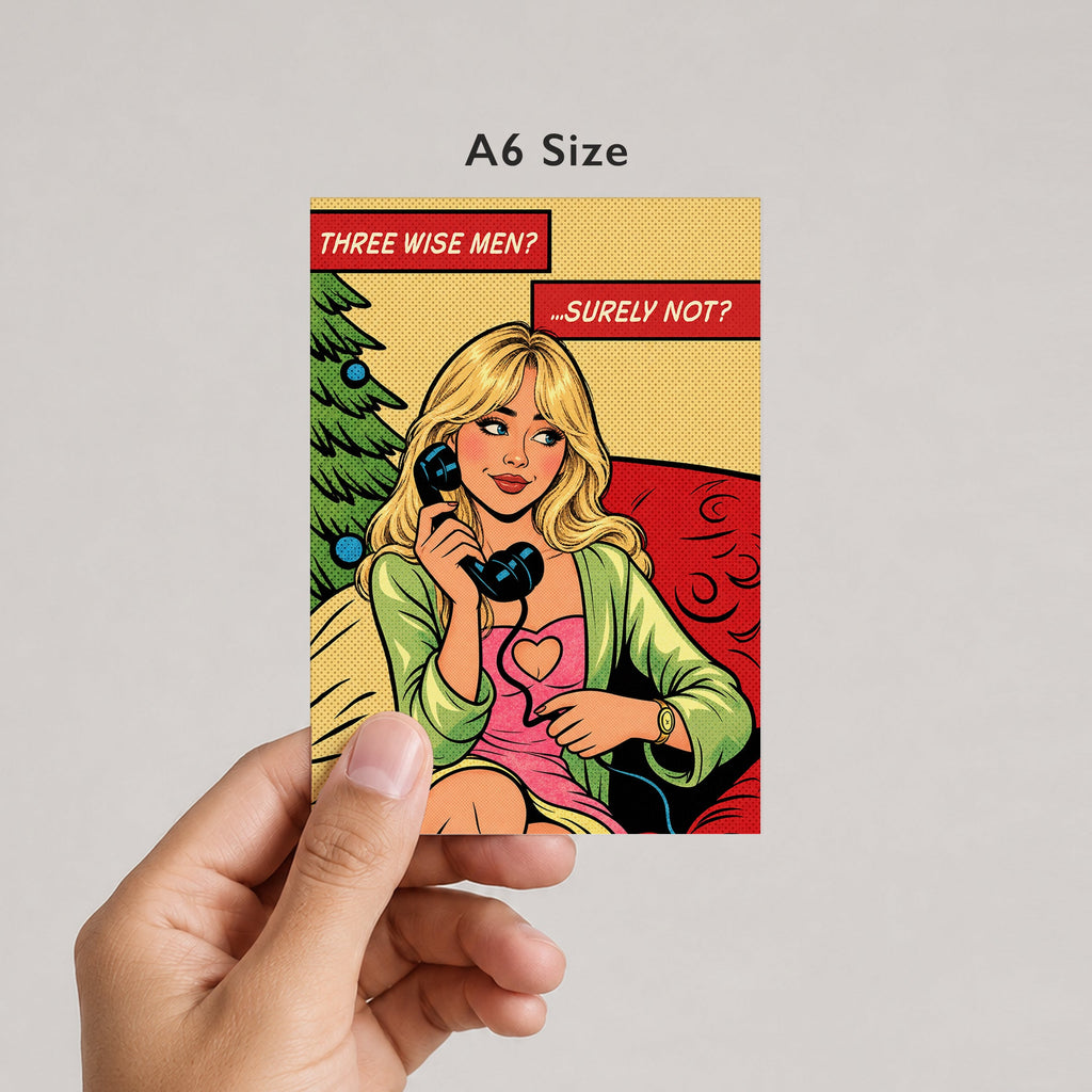 Three Wise Men? ...Surely Not? Sabrina Carpenter Christmas Card, Sabrina Carpenter inspired design by DropInkStudio
