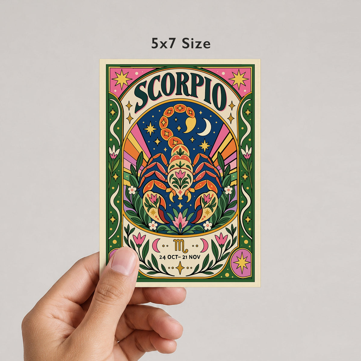 Scorpio Zodiac Birthday Card by DropInkStudio