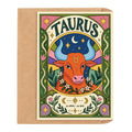 Taurus Zodiac Birthday Card by DropInkStudio