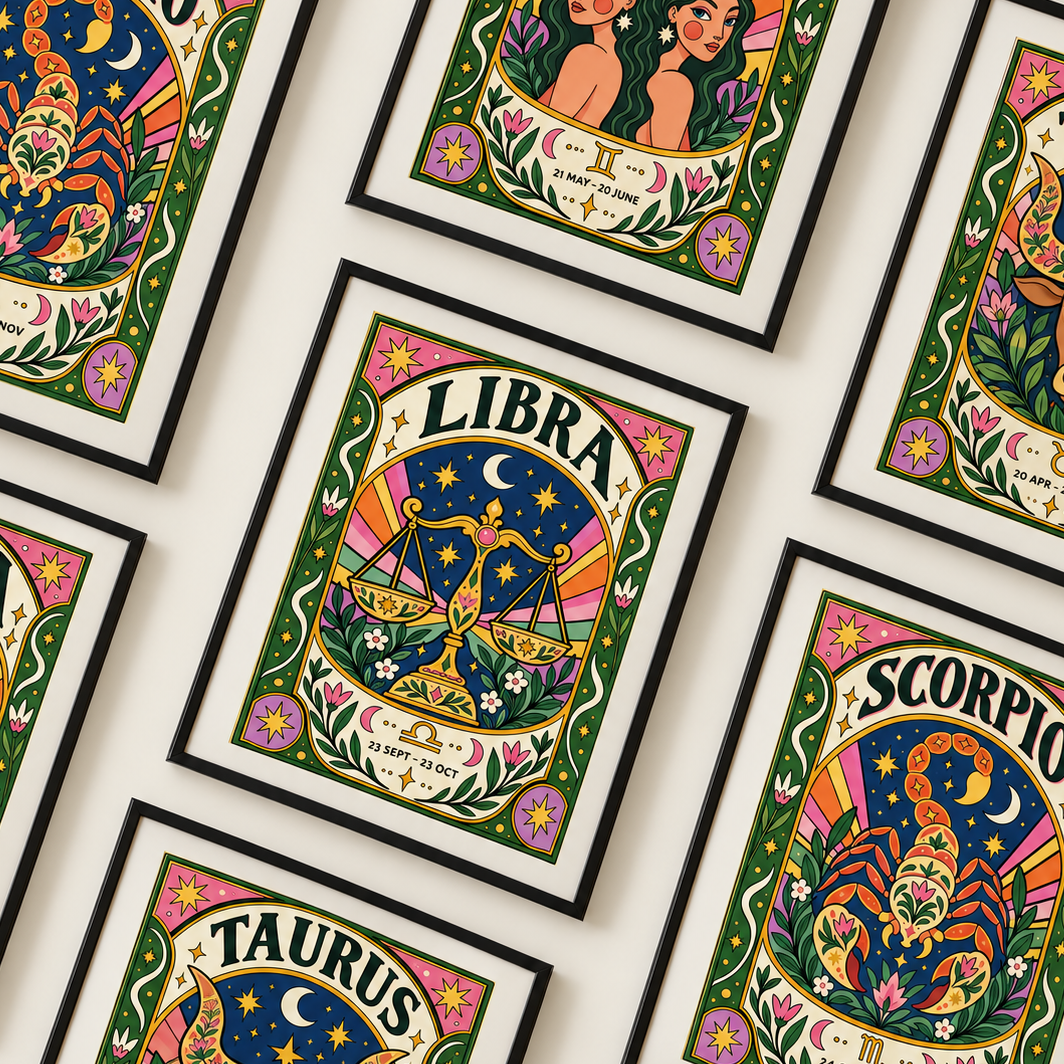 Zodiac Art Prints | Choose Your Star Sign