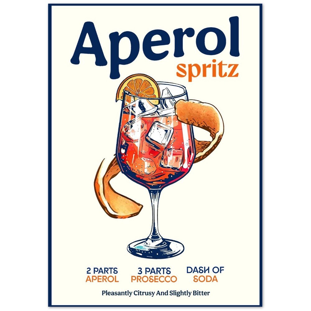 Aperol Spritz Cocktail Print - image 2