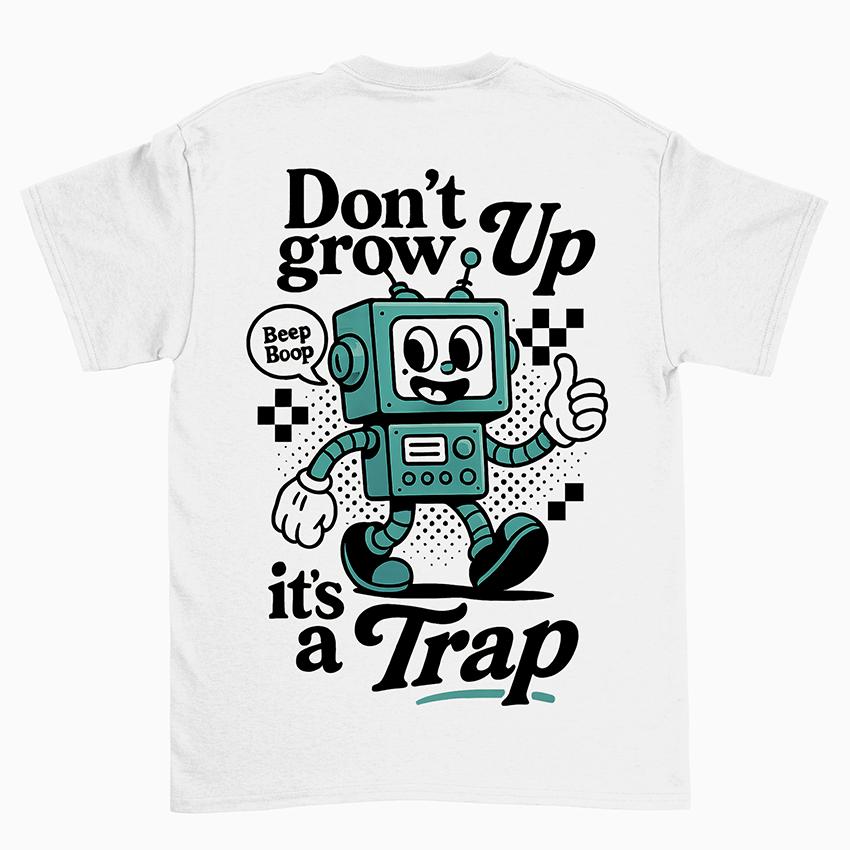 Don't Grow Up Retro Robot T-Shirt - image 2