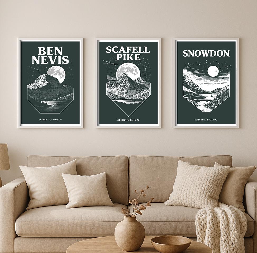 Three Peaks Challenge Print Set - image 2