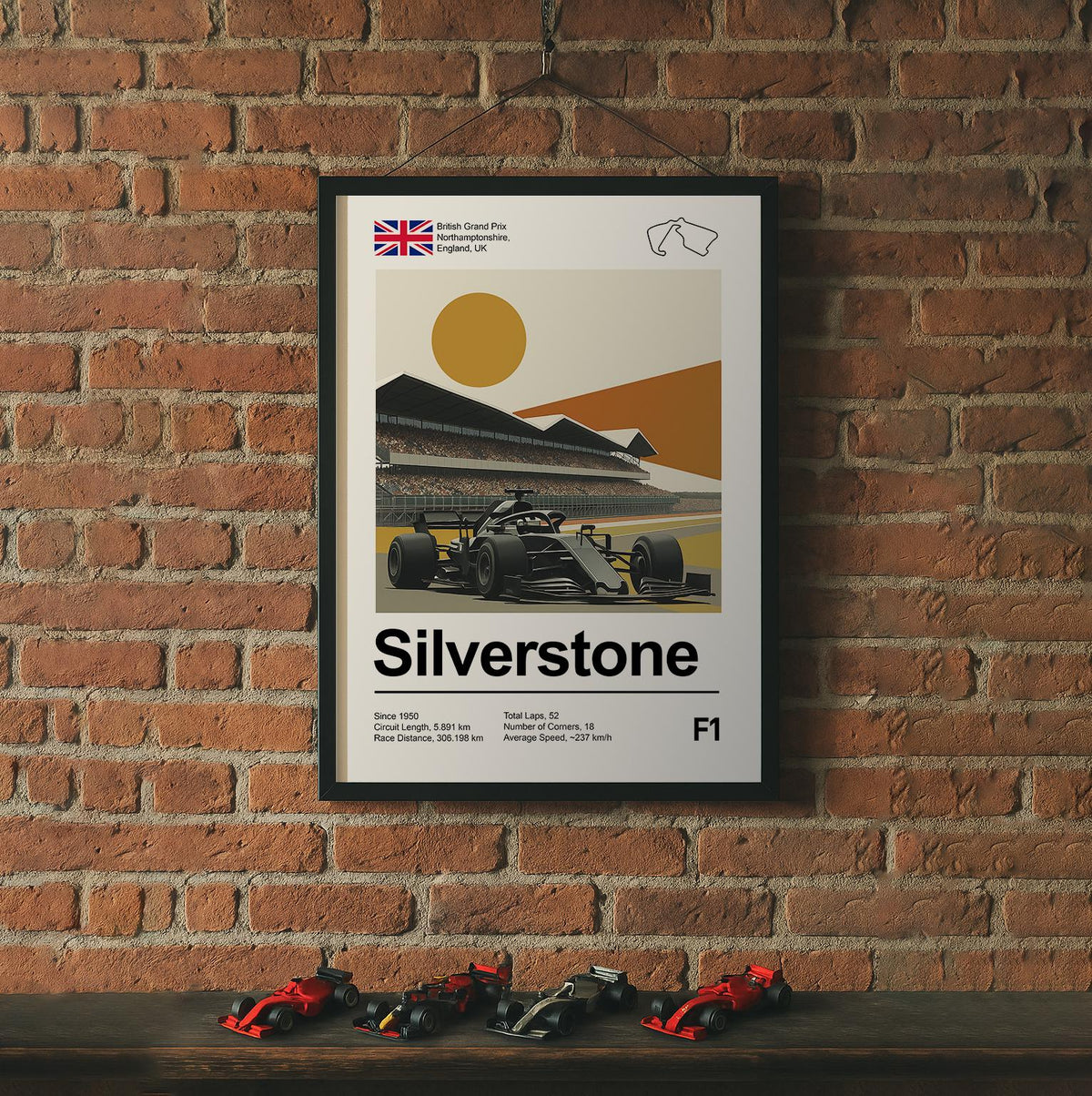 Silverstone Race Circuit Art Print