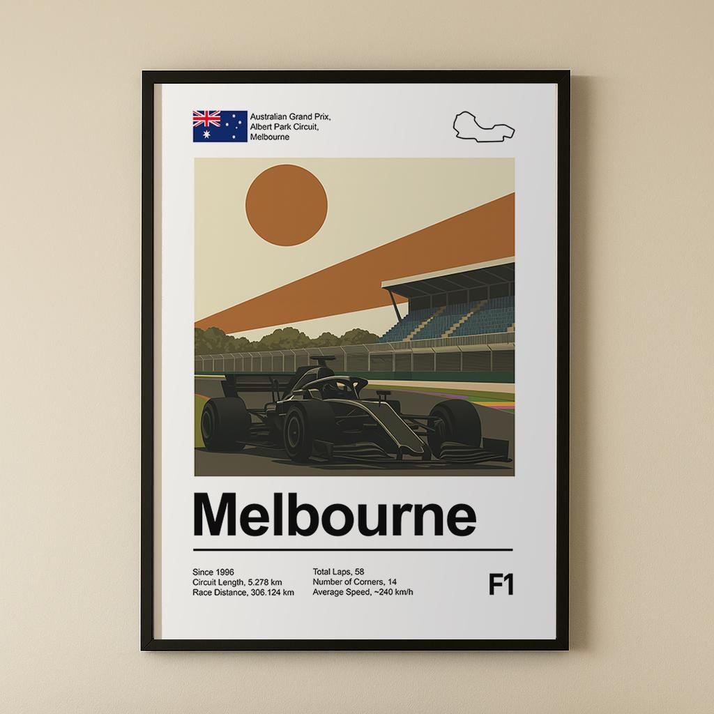 Melbourne Race Circuit Art Print