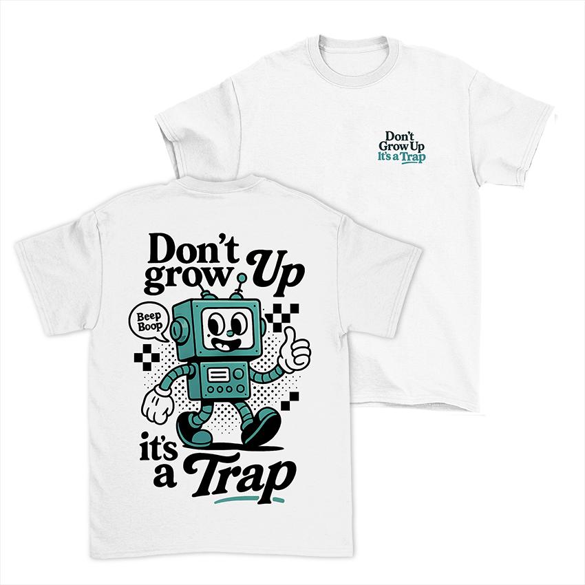 Don't Grow Up Retro Robot T-Shirt - image 1