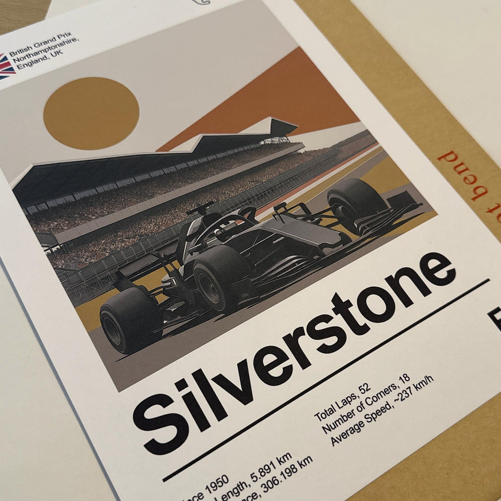 Silverstone Race Circuit Art Print