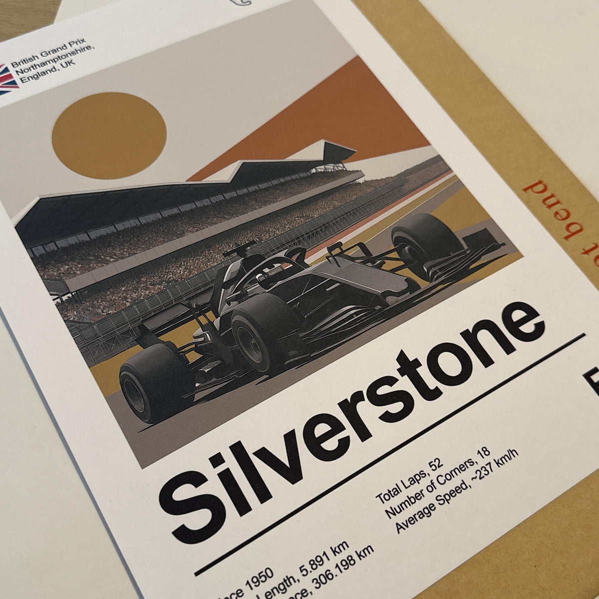Silverstone Race Circuit Art Print