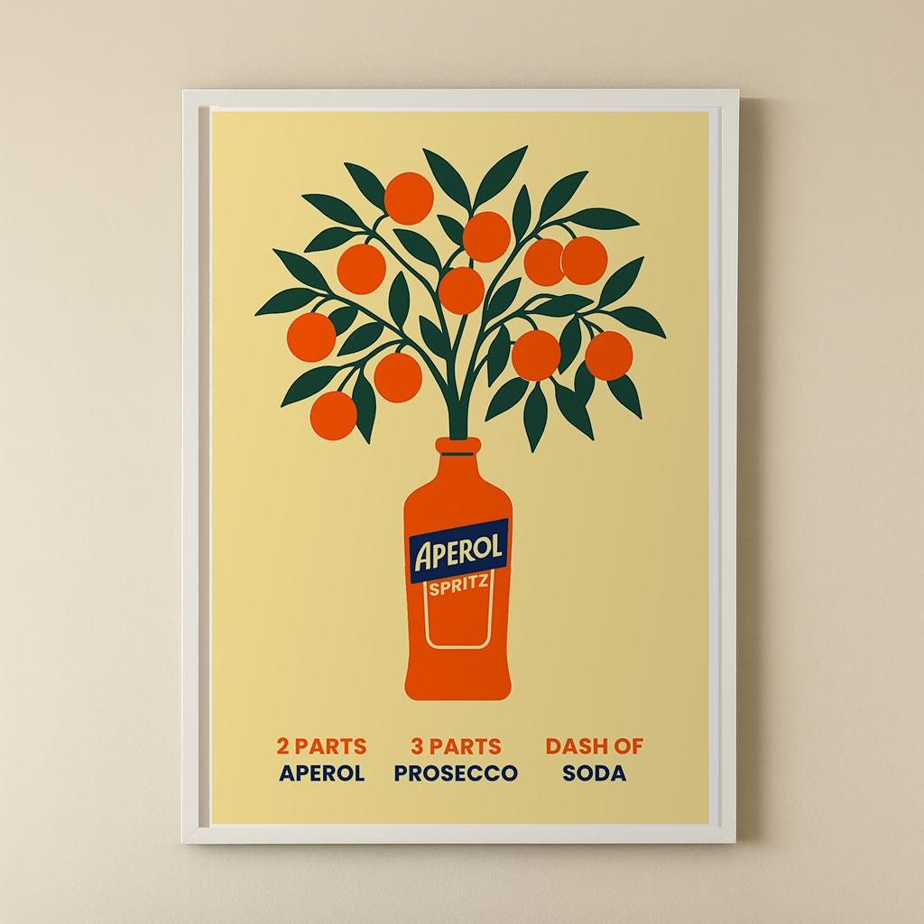 Aperol Spritz Tree Print - image 1