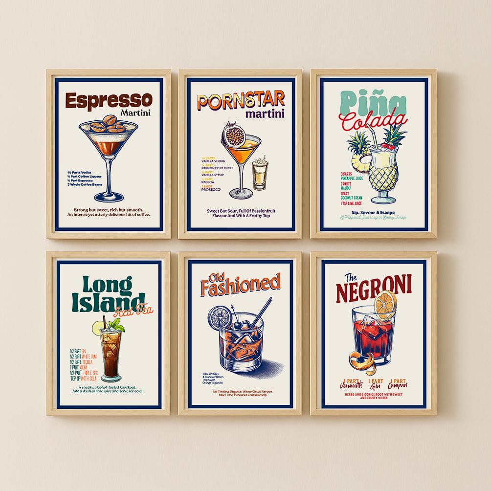 Retro Cocktail Recipe Print - image 1