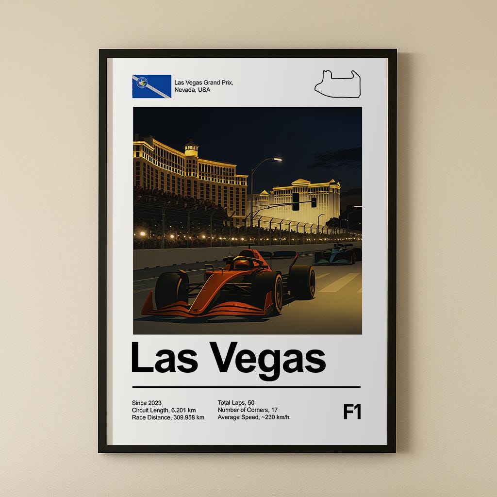 Las Vegas Race Circuit Art Print