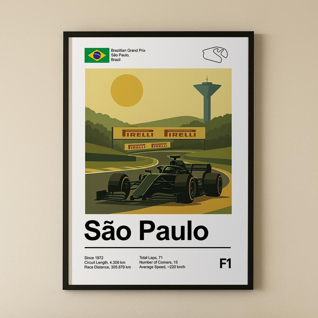 Brazil Race Circuit Art Print