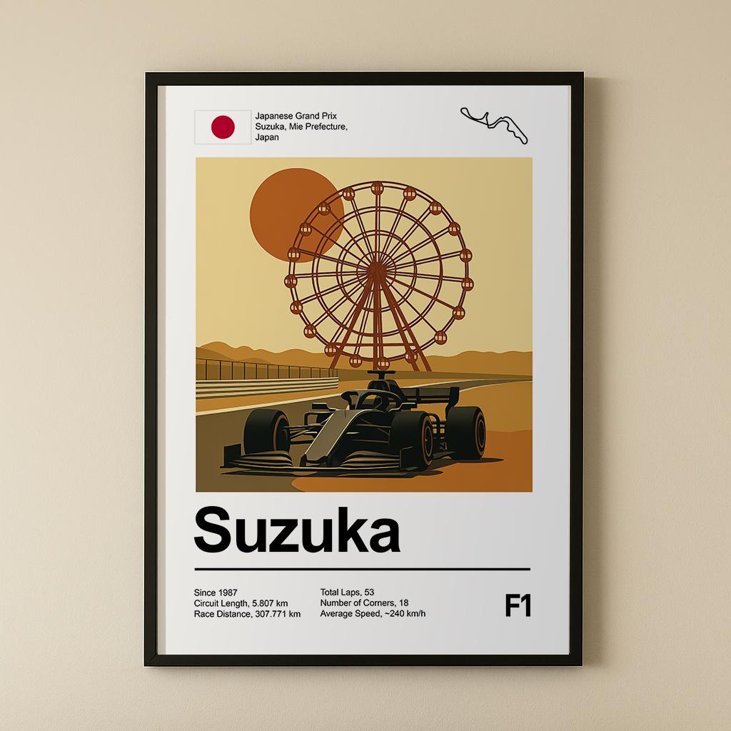 Suzuka Race Circuit Art Print
