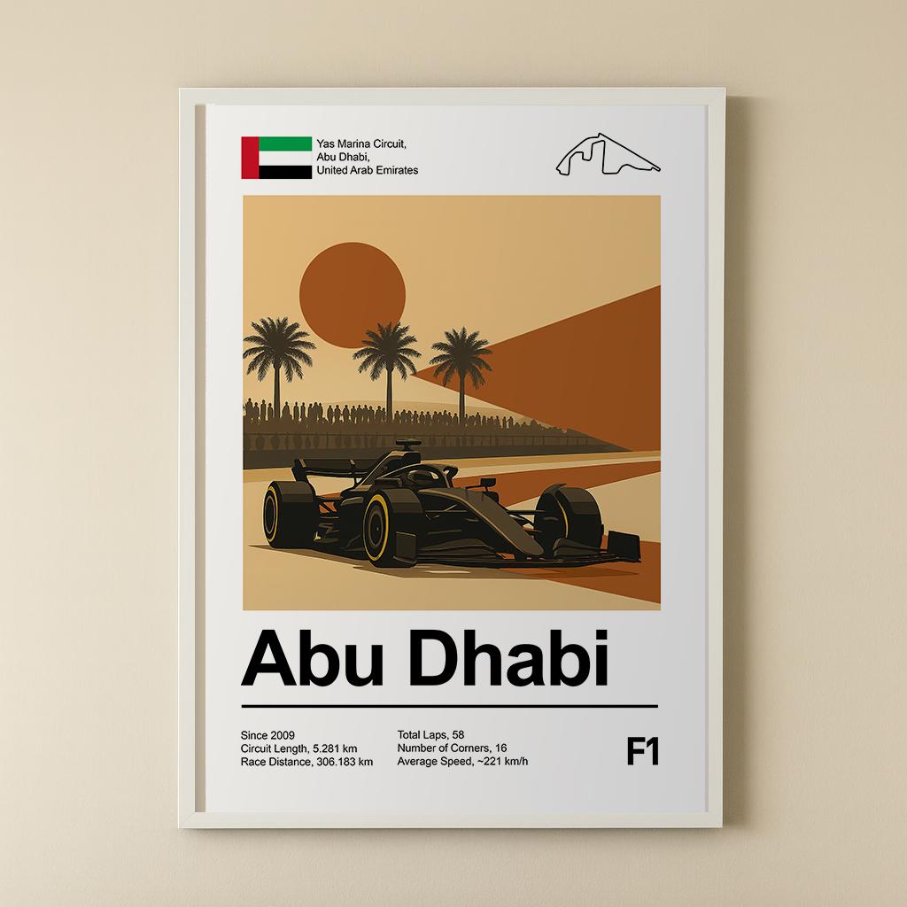 Abu Dhabi Race Circuit Art Print