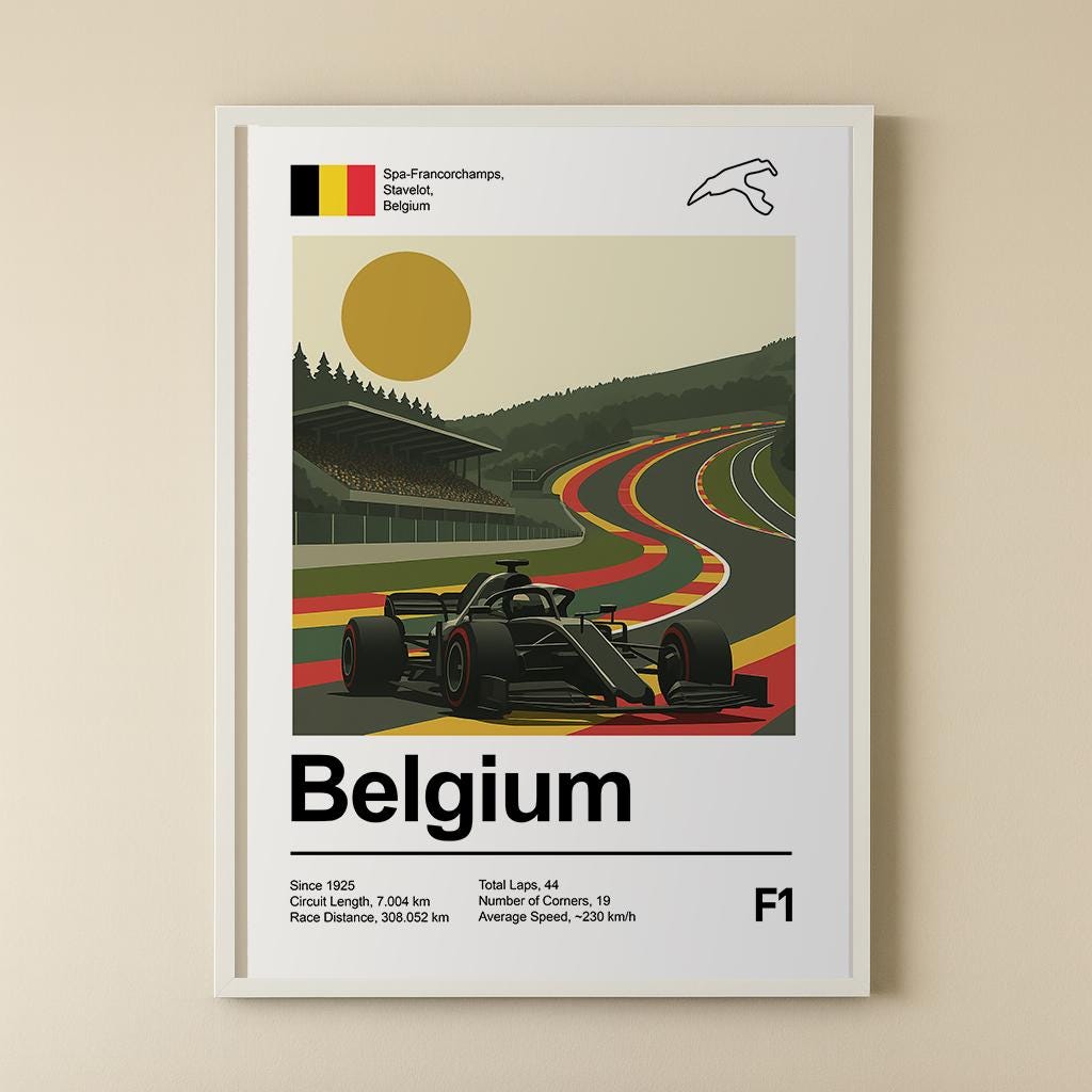 Spa-Francorchamps Race Circuit Art Print