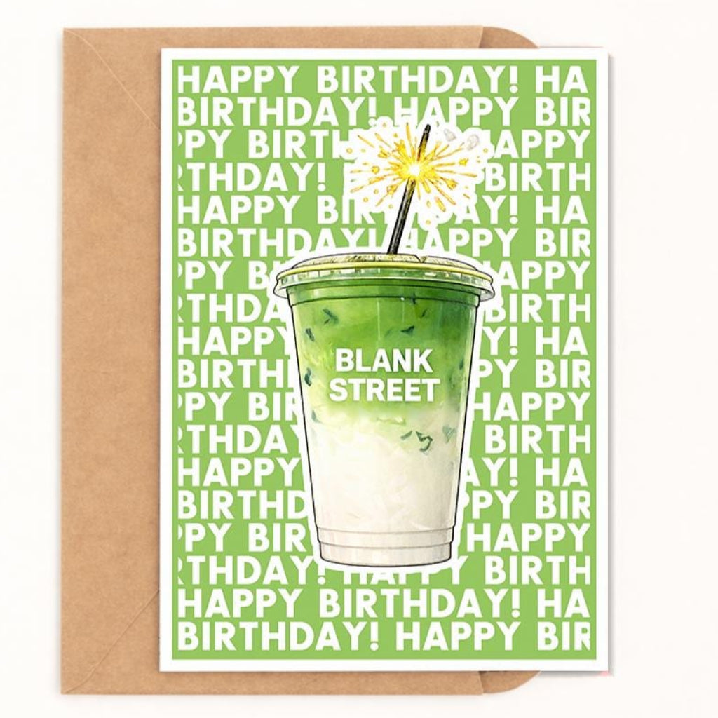 Matcha Latte Birthday Card - image 1