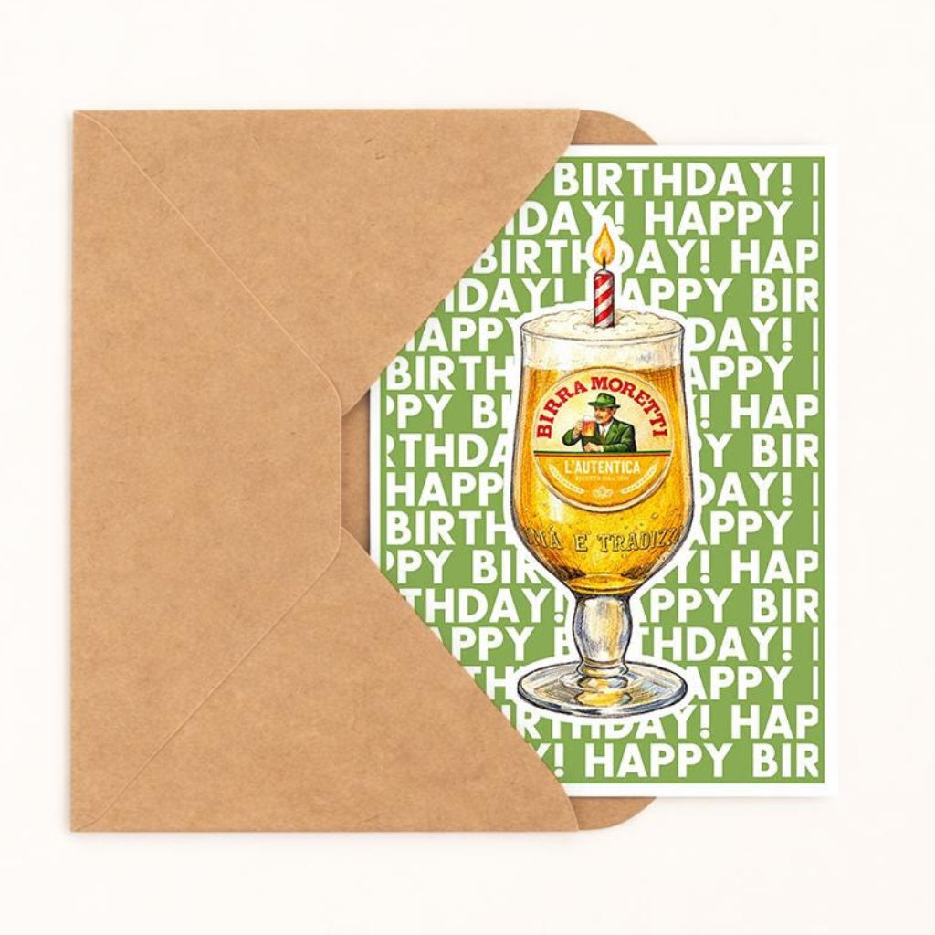 Italian Beer Birthday Card - image 2