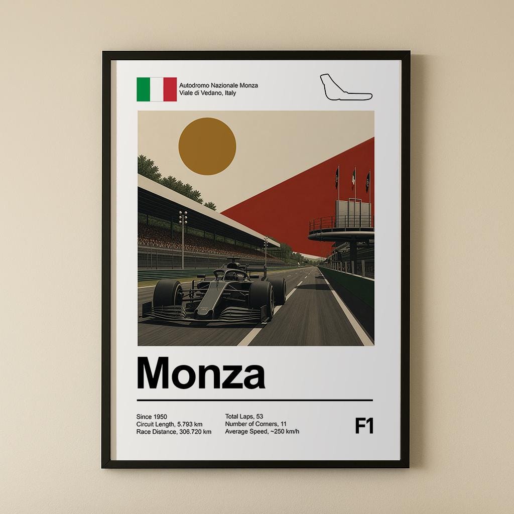 Monza Race Circuit Art Print