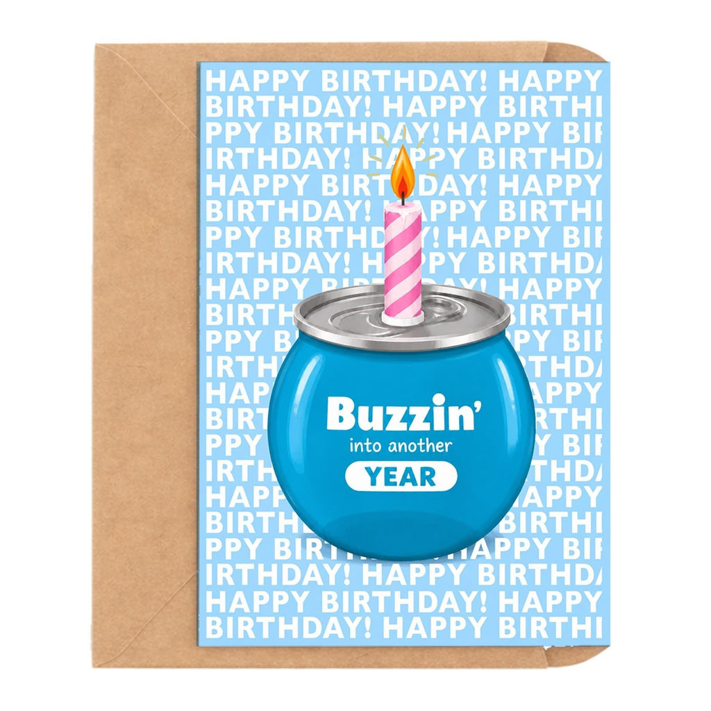 Buzzin’ Into Another Year Birthday Card - image 1